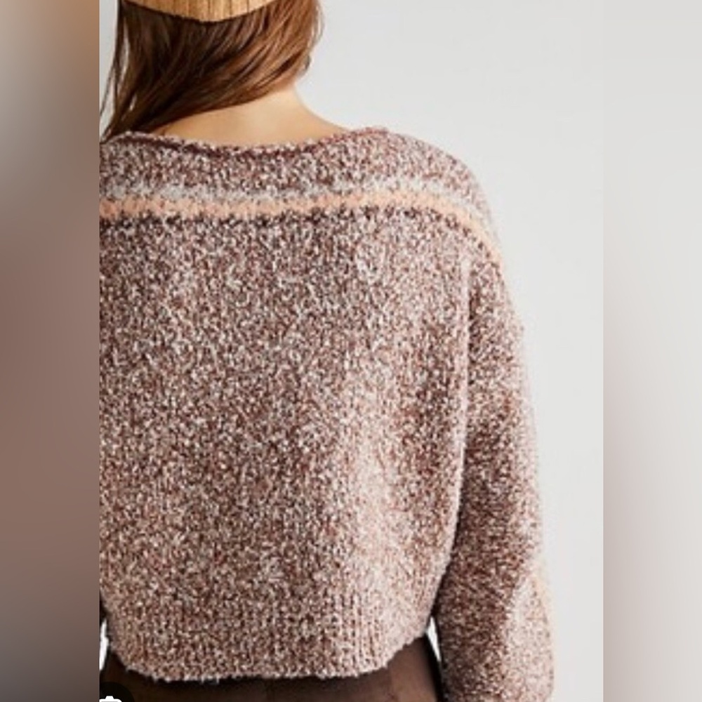 Free People Jumper Snowflake Sweater Size Medium - Picture 2 of 7